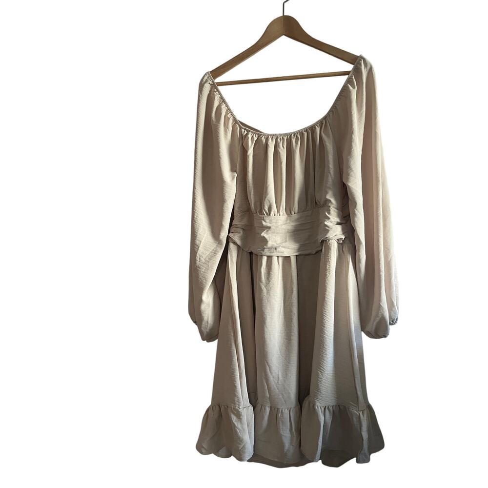 Dokotoo backless a-line mini dress beige size xl